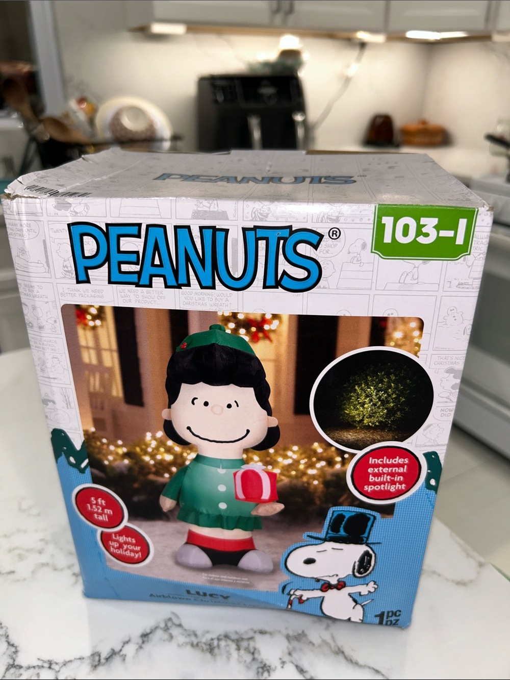 Peanuts Lucy Airblown Christmas Yard Inflatable 5 ft